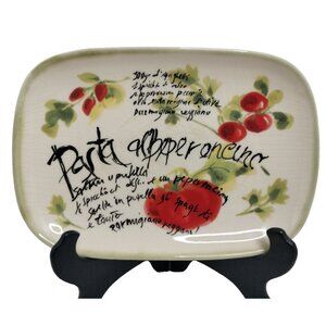 Appetizers Antipasti Serving Dish Made in Italy etti pomodoro  9"5x6"3/4